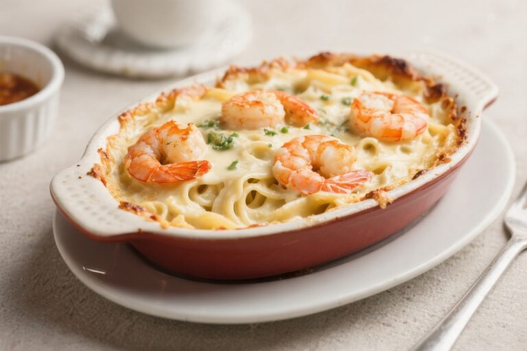 Shrimp Alfredo Bake – Creamy, Cozy, and Weeknight-Friendly