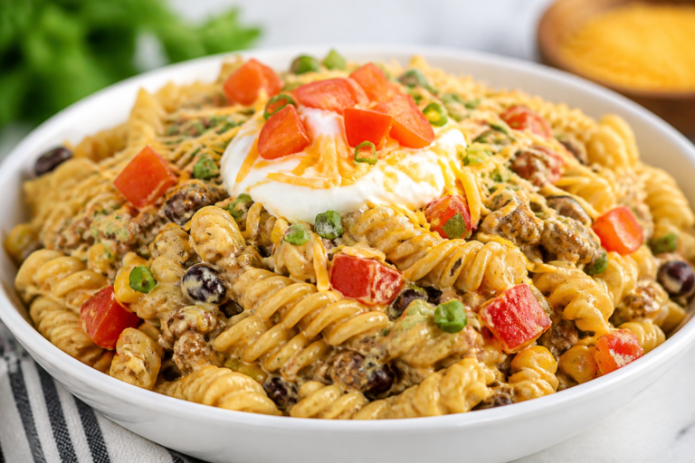 Ranch Taco Beef Pasta Salad – A Bold, Creamy Twist on a Classic