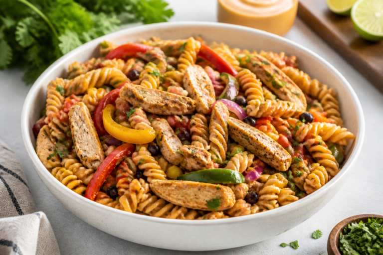 High Protein Chicken Fajita Pasta Salad – A Hearty, Flavor-Packed Meal