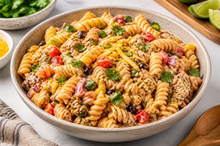 High Protein Creamy Taco Pasta Salad – A Satisfying, Flavor-Packed Meal