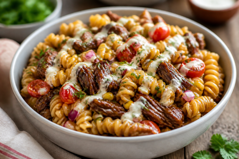 High Protein BBQ Ranch Beef Pasta Salad – A Hearty, Crowd-Pleasing Meal