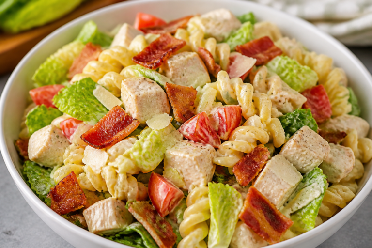 Chicken Caesar BLT Pasta Salad – A Fresh, Hearty Twist on a Classic