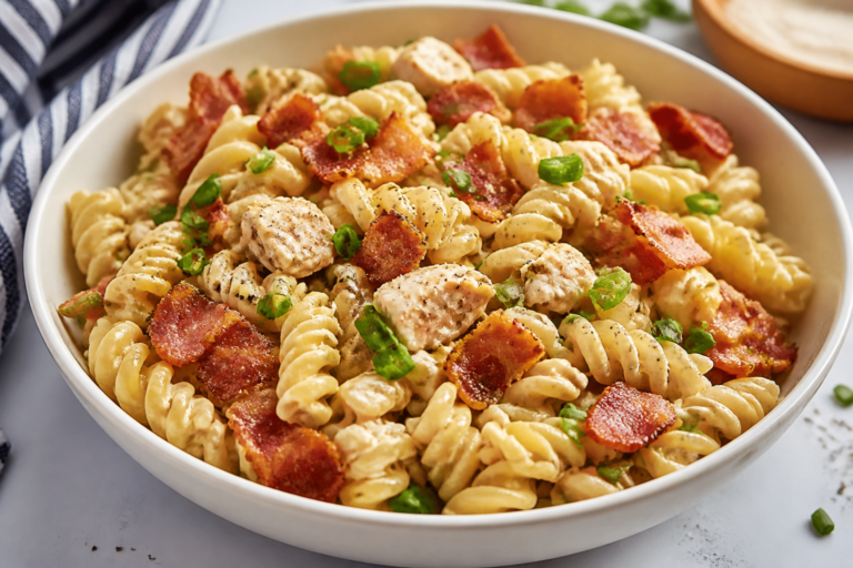 High Protein Garlic Butter Bacon Pasta Salad – A Creamy, Satisfying Twist