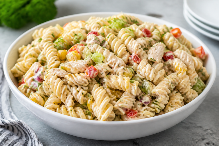 Creamy Rotisserie Chicken Pasta Salad – Easy, Comforting, and Crowd-Pleasing