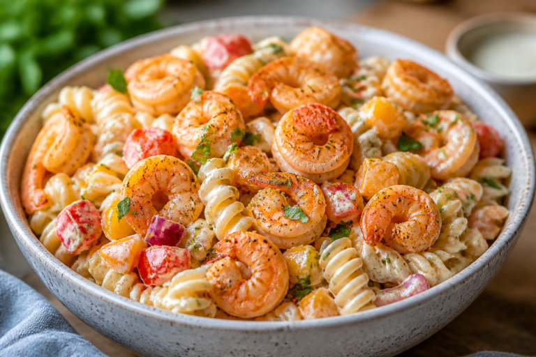 Spicy Cajun Shrimp Ranch Pasta Salad – Creamy, Zesty, and Ready for Any Table