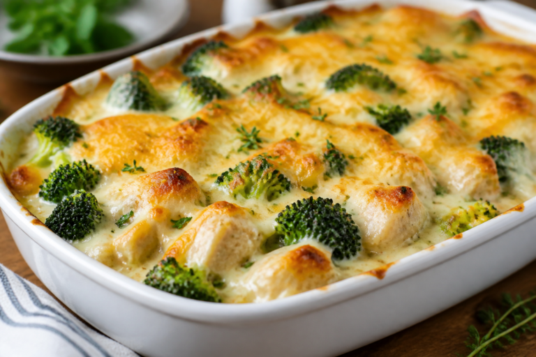 Creamy Chicken Broccoli Bake – Cozy, Weeknight Comfort