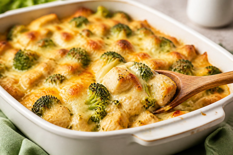 Melt-In-Your-Mouth Chicken Broccoli Bake – Creamy, Cozy, and Weeknight Easy