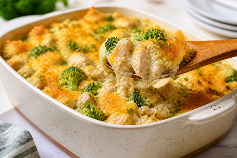 Healthy Chicken Broccoli Rice Casserole – A Cozy, Lighter Comfort Meal