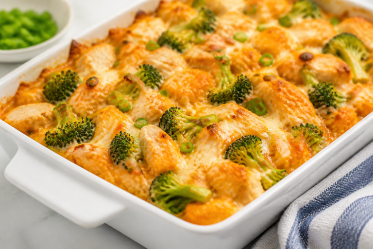 Buffalo Chicken Broccoli Bake – A Cozy, Crowd-Pleasing Casserole