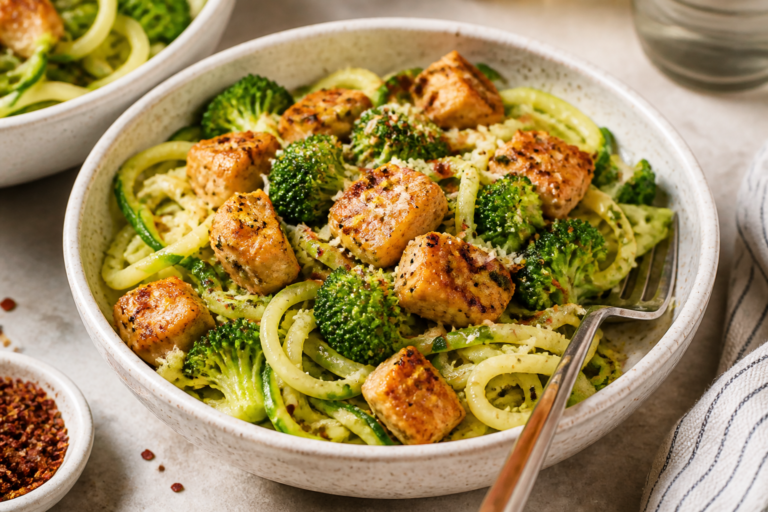 Garlic Chicken Broccoli Zoodle Bowls – A Fresh, Flavor-Packed Weeknight Dinner