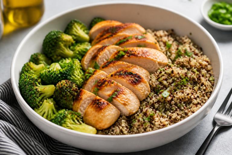 Healthy Chicken Broccoli Quinoa Bowls – A Simple, Balanced Meal