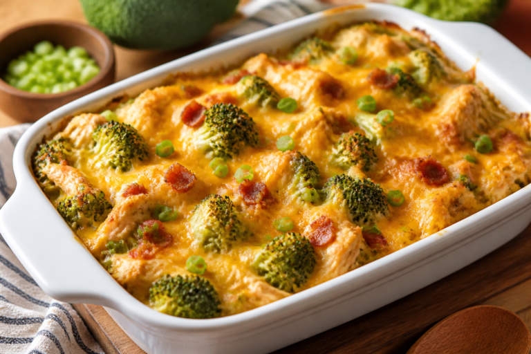 Crack Chicken Broccoli Casserole – Creamy, Cheesy, and Crowd-Pleasing