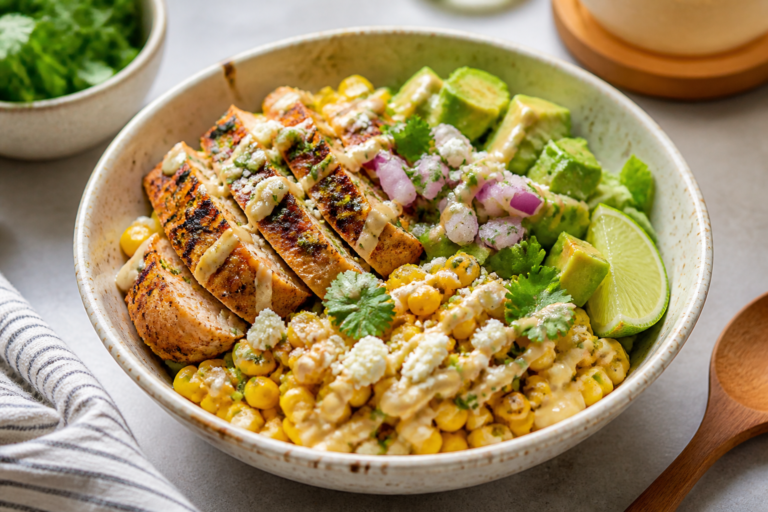 Healthy Street Corn Chicken Bowls – Fresh, Flavorful, and Satisfying