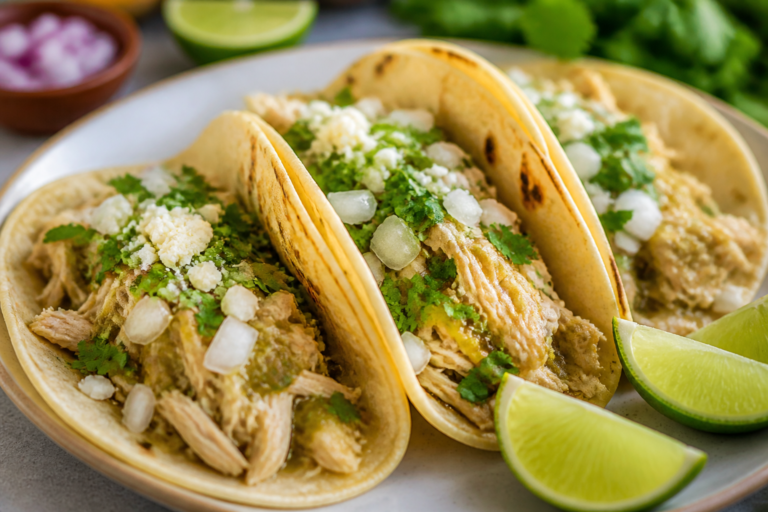 Crockpot Salsa Verde Chicken Tacos – Easy, Flavorful, and Weeknight-Friendly