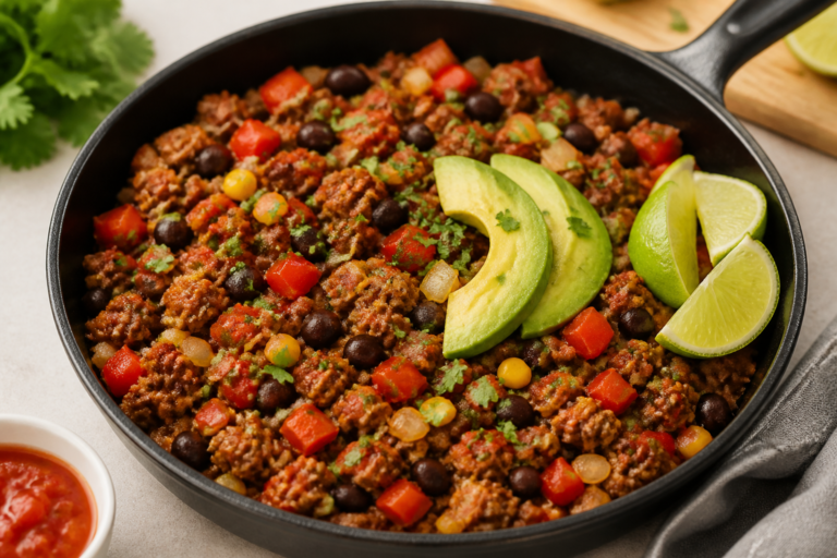 Healthy Mexican Ground Beef Skillet – Flavorful, Fast, and Balanced