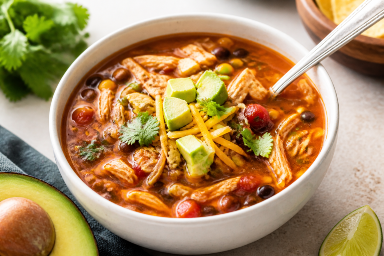 Healthy Chicken Taco Soup Crockpot – Simple, Satisfying, and Flavor-Packed