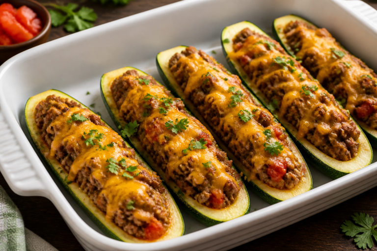 Low Carb Taco Zucchini Boats – A Fresh, Flavor-Packed Weeknight Dinner