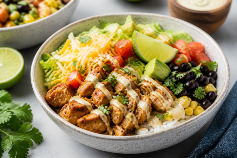 Healthy Chicken Taco Rice Bowls – A Fresh, Flavor-Packed Weeknight Dinner