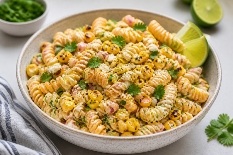 Skinny Mexican Street Corn Pasta Salad – Light, Fresh, and Full of Flavor