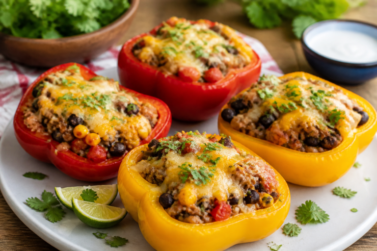 Healthy Taco Stuffed Bell Peppers – A Fresh, Flavor-Packed Dinner