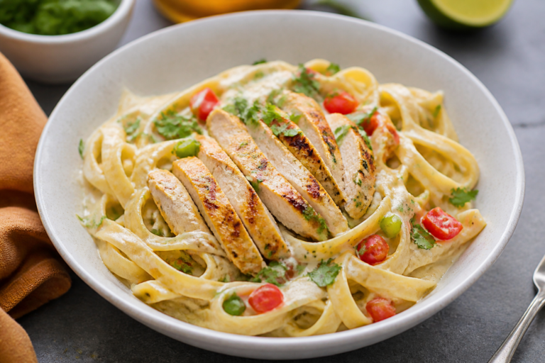 Healthy Mexican Chicken Alfredo – Creamy, Bright, and Weeknight-Friendly