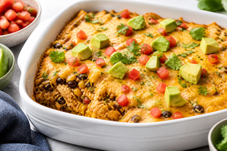 Healthy Mexican Chicken Casserole – Bright, Flavorful, and Easy