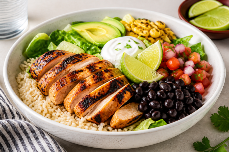 Healthy Chipotle Lime Chicken Bowls – Bright, Zesty, and Satisfying