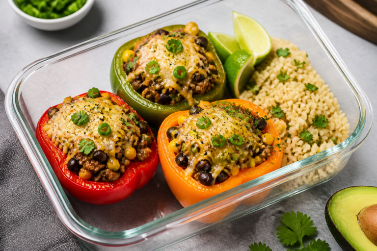 Healthy Taco Stuffed Peppers Meal Prep – Easy, Flavorful, and Ready for the Week