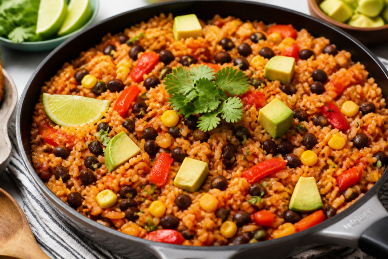 Healthy Mexican Rice Skillet Dinner – Easy, Flavor-Packed, One-Pan Meal