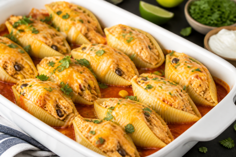 Healthy Chicken Taco Stuffed Shells – A Lighter Take on a Weeknight Favorite