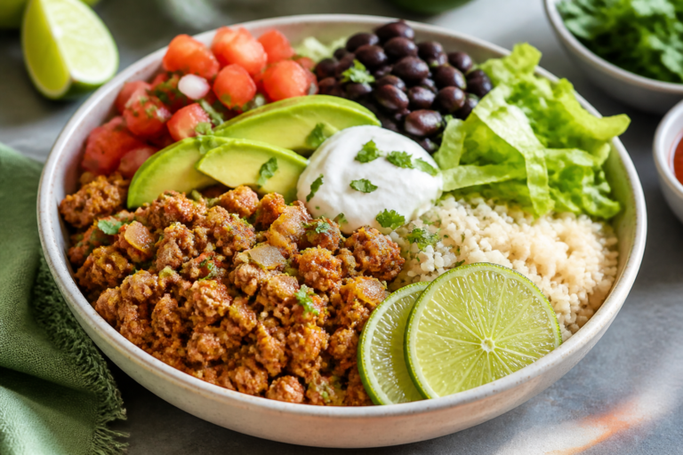 Healthy Mexican Ground Chicken Bowls – Flavor-Packed, Easy, and Nutritious