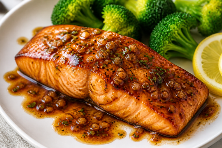 Honey Garlic Glazed Salmon – Sweet, Savory, and Ready in Minutes