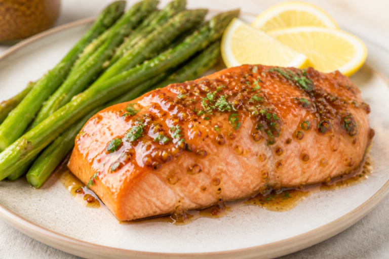 Maple Dijon Glazed Salmon – Sweet, Tangy, and Weeknight Easy