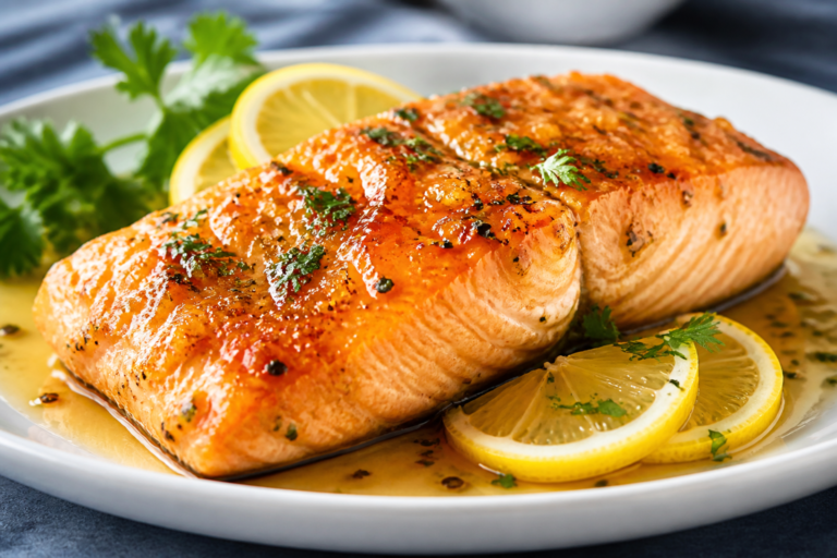 Lemon Honey Glazed Salmon – Bright, Sweet, and Savory