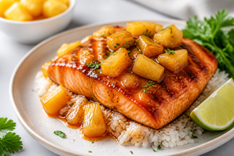 Hawaiian Pineapple Glazed Salmon – Sweet, Tangy, and Weeknight Easy