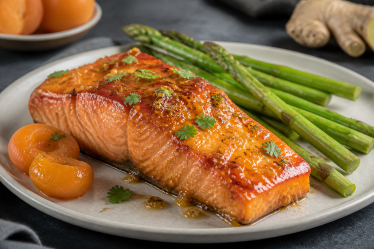 Apricot Ginger Glazed Salmon – Sweet, Bright, and Weeknight-Friendly
