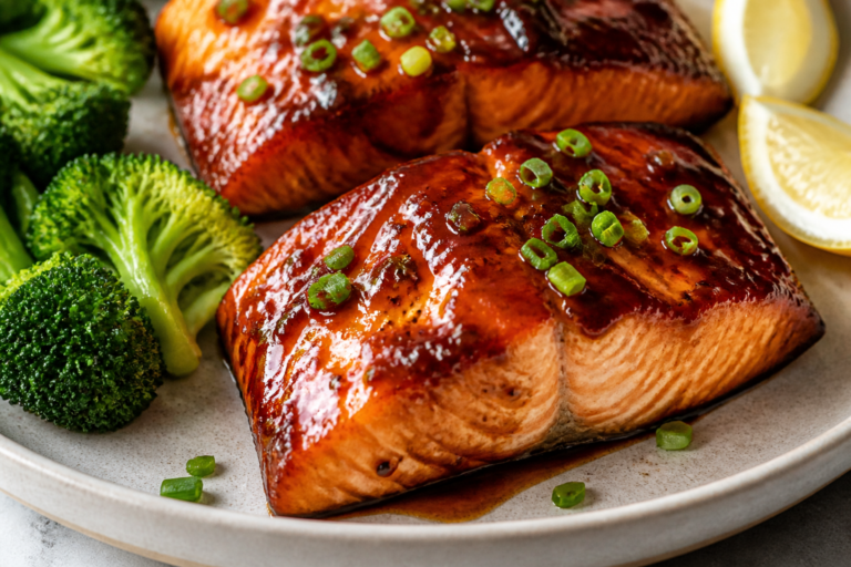 Sticky Bourbon Salmon – Sweet, Savory, and Perfectly Glazed