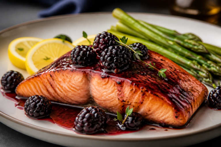 Blackberry Honey Glazed Salmon – Sweet, Tangy, and Perfectly Tender