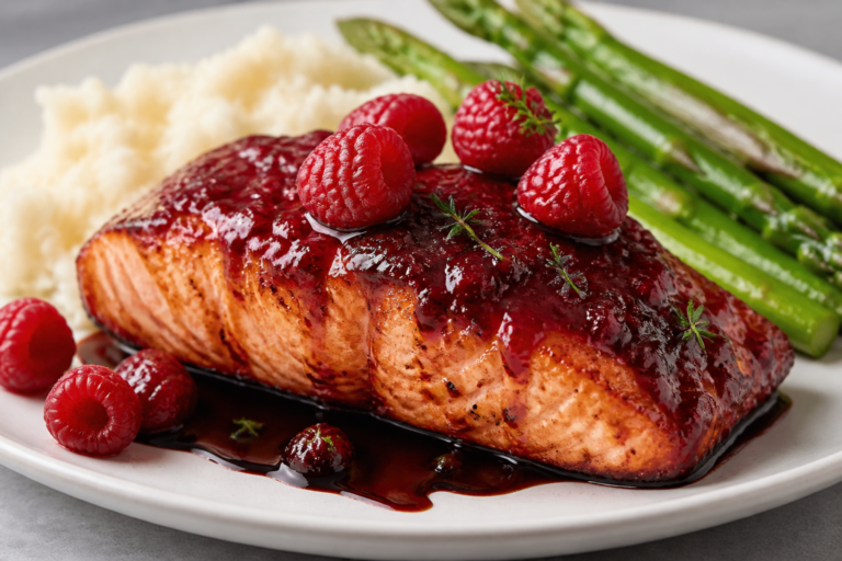 Raspberry Balsamic Salmon – A Bright, Savory-Sweet Weeknight Favorite