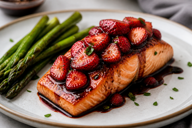 Strawberry Balsamic Salmon – Sweet, Tangy, and Weeknight-Friendly