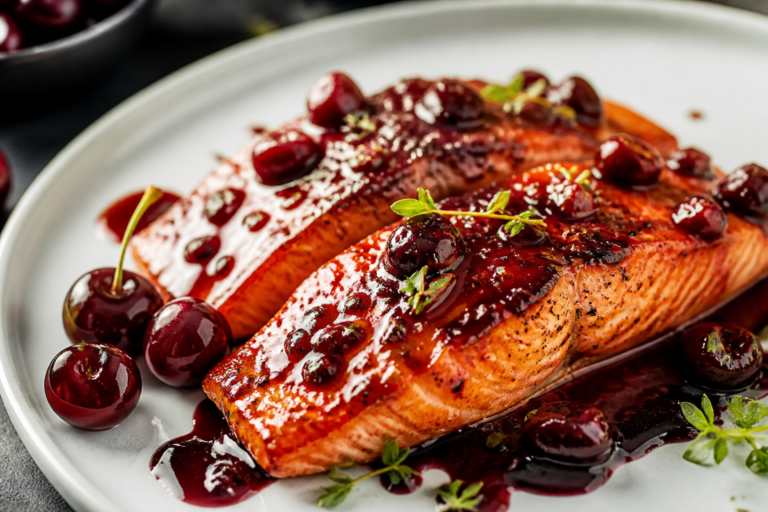 Cherry Glazed Salmon – Sweet, Savory, and Weeknight Easy