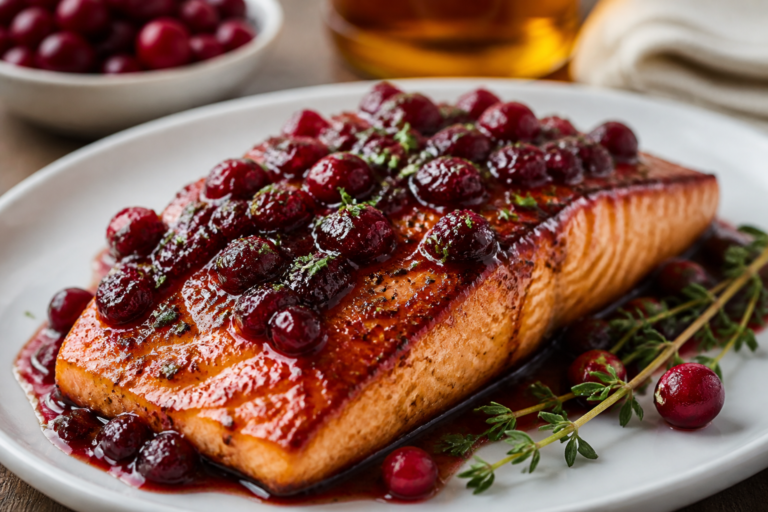 Cranberry Maple Salmon – A Bright, Sweet, and Savory Weeknight Favorite