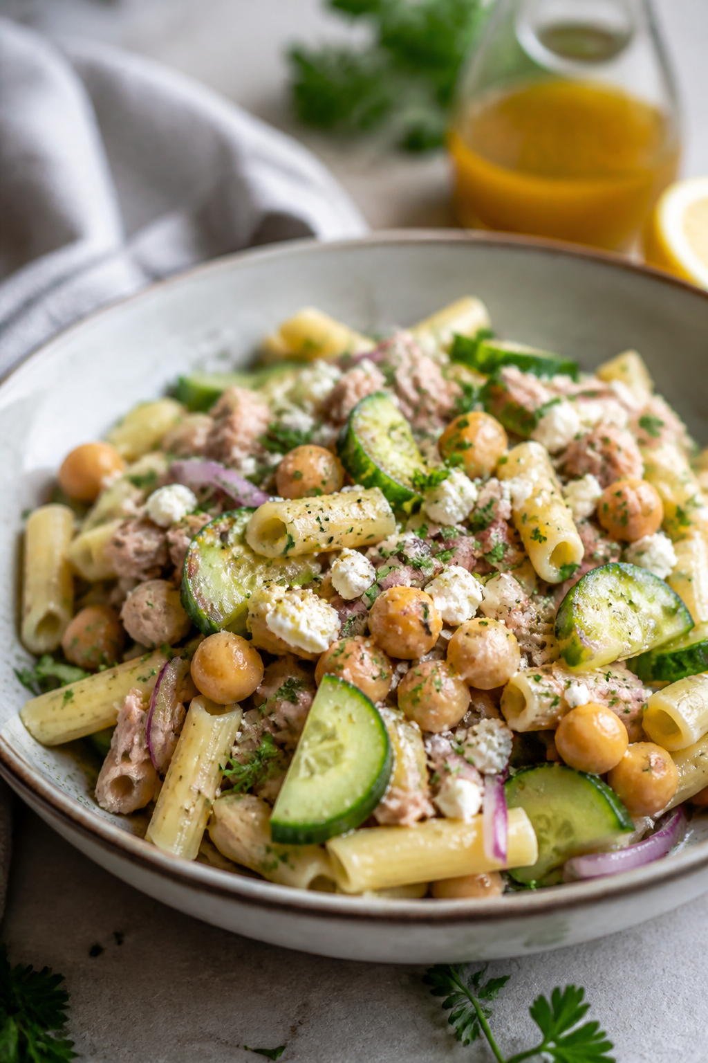 Final plated beauty: Restaurant‑quality presentation of a single‑serve portion of the salad in a