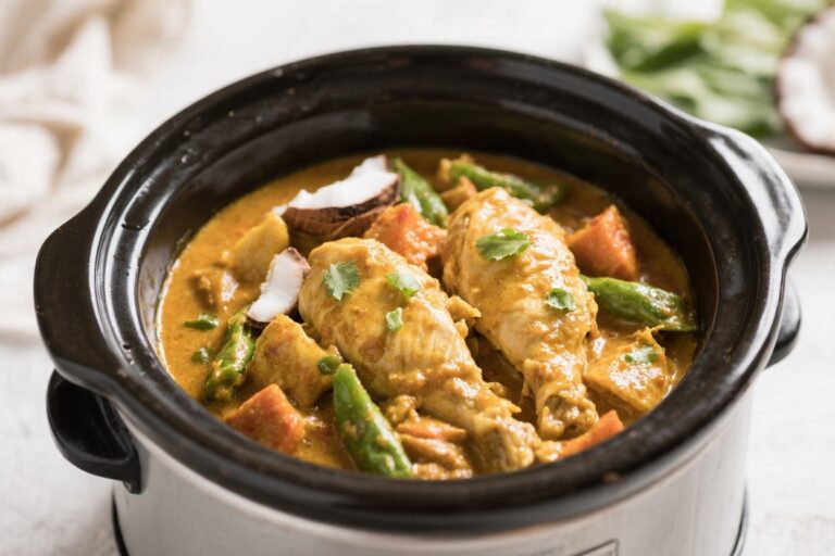 Healthy Slow Cooker Coconut Curry Chicken – Simple, Comforting, and Full of Flavor