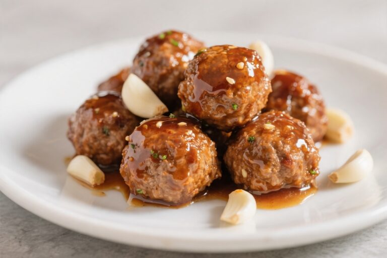 Sticky Honey Garlic Meatballs – Sweet, Savory, and Seriously Satisfying