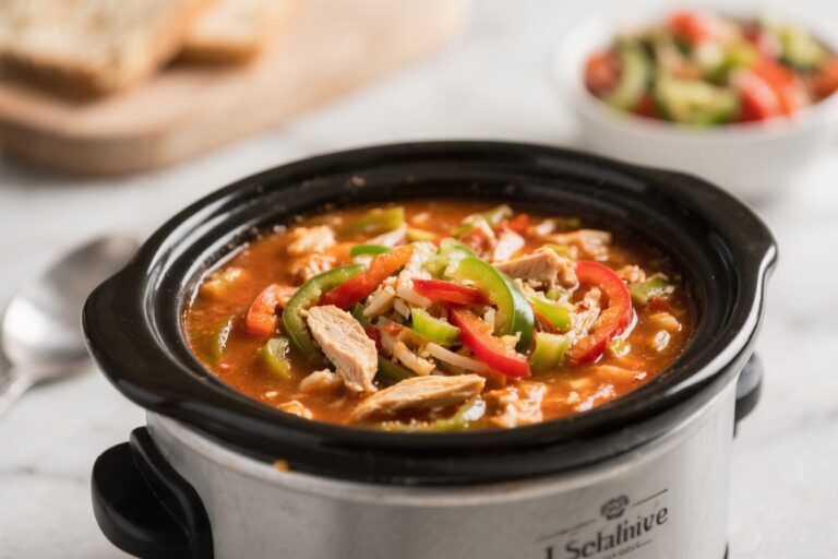 Healthy Slow Cooker Chicken Fajita Soup – A Cozy, Flavor-Packed Meal