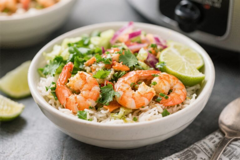Crockpot Cilantro Lime Shrimp Bowls – Bright, Fresh, and Weeknight Easy