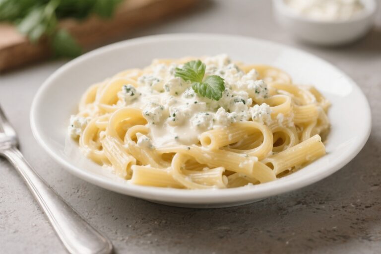 High Protein Cottage Cheese Alfredo Pasta – Creamy, Comforting, and Satisfying