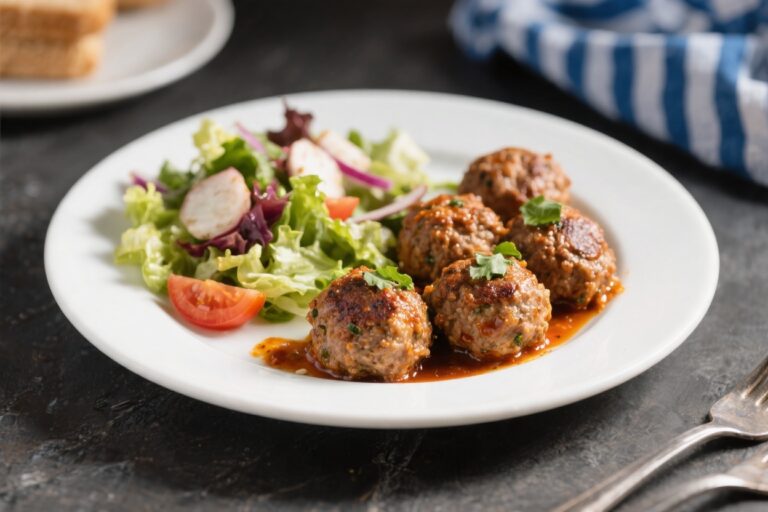 Greek Turkey Meatballs With Salad – Fresh, Flavorful, and Easy