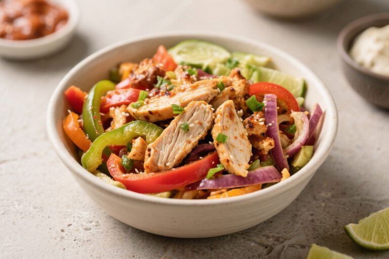 Slow Cooker Chicken Fajita Bowls – Easy, Flavor-Packed Weeknight Dinner